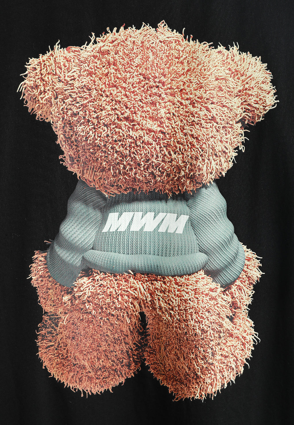 Camiseta TEDDY de corte regular con print Teddy en frontal y espalda | MWM [PS_COLORS:BLACK]