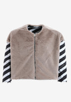 Chaqueta vaquera de mujer TEDDY con cuello y puños de pelo y parche Teddy en la espalda | MWM [PS_COLORS:BLACK]