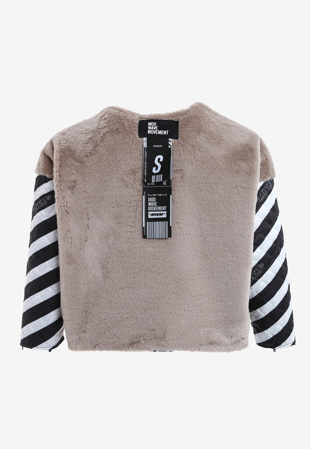 Chaqueta vaquera de mujer TEDDY con cuello y puños de pelo y parche Teddy en la espalda | MWM [PS_COLORS:BLACK]