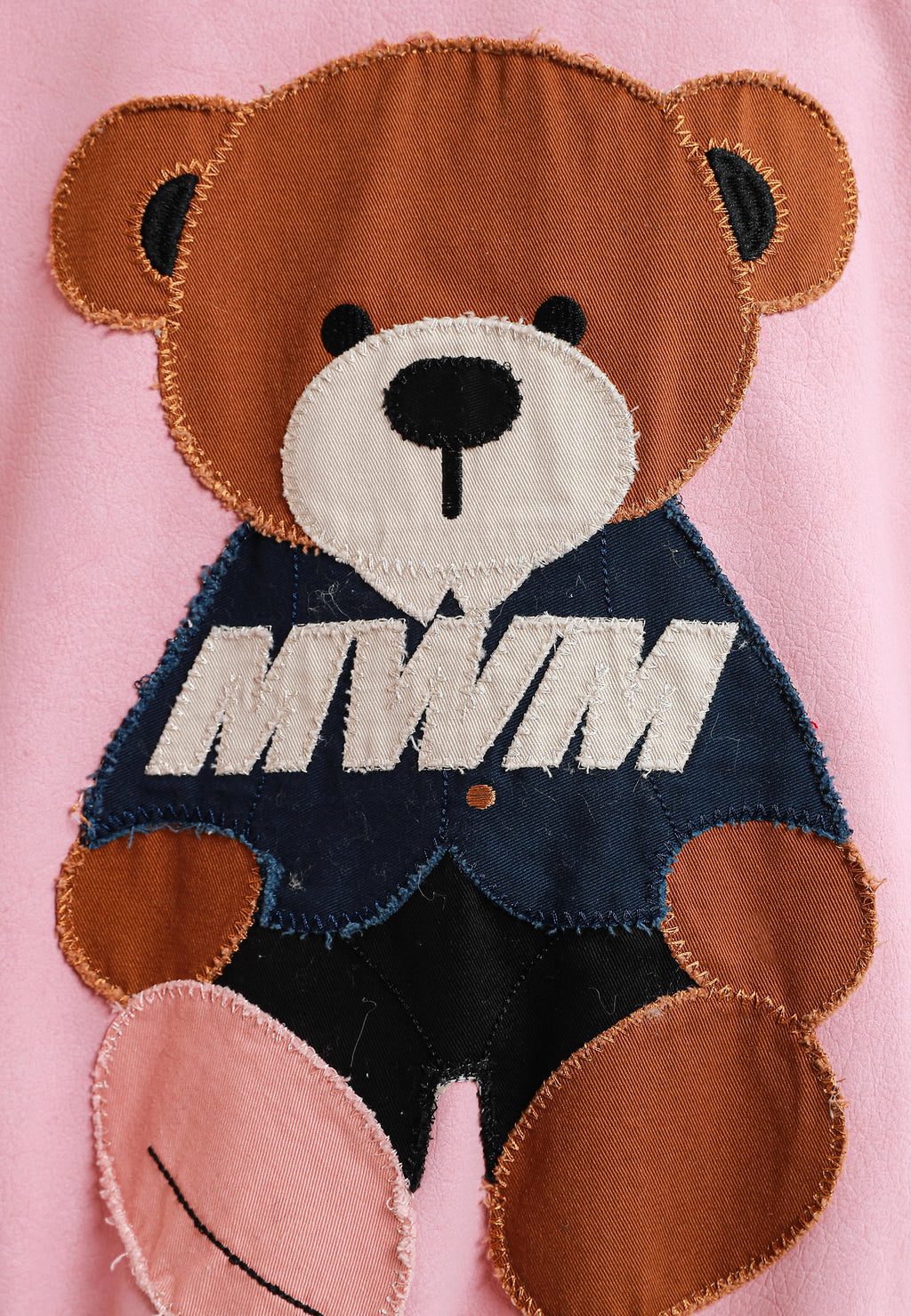 Chaqueta Harrington TEDDY efecto piel con parche Teddy de canvas y forro animal print | MWM [PS_COLORS:PINK]