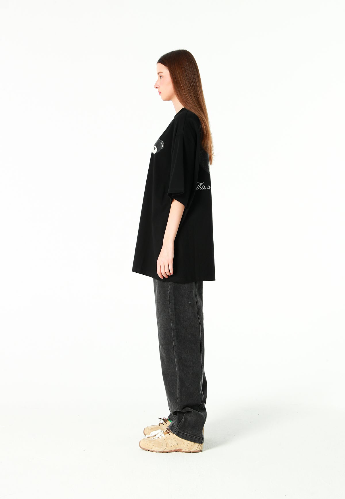 Camiseta TEDDY Mike Bag de corte regular con print en pecho y espalda | MWM [PS_COLORS:BLACK]