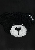Camiseta de mujer TEDDY Mike Bag corta con gran parche frontal y detalles en mangas | MWM [PS_COLORS:BLACK]