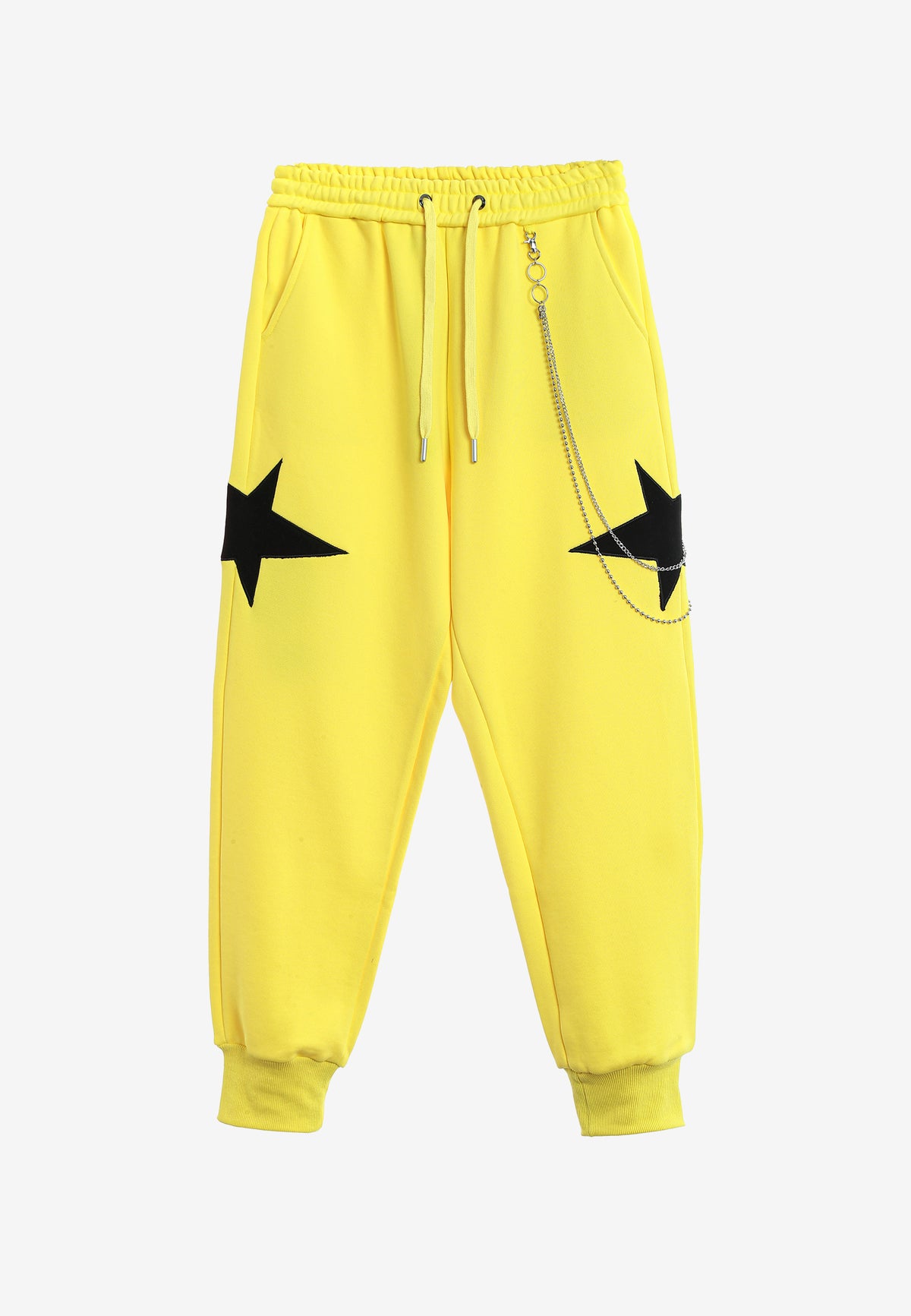 Pantalón jogger Wings con parches de estrellas y cadena lateral | MWM [PS_COLORS:YELLOW]