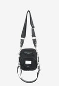 Bolso bandolera con bolsillos y parche con logo | MWM [PS_COLORS:BLACK]