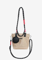 Bolso bandolera con asas de cordón y monedero redondo | MWM [PS_COLORS:BEIGE]