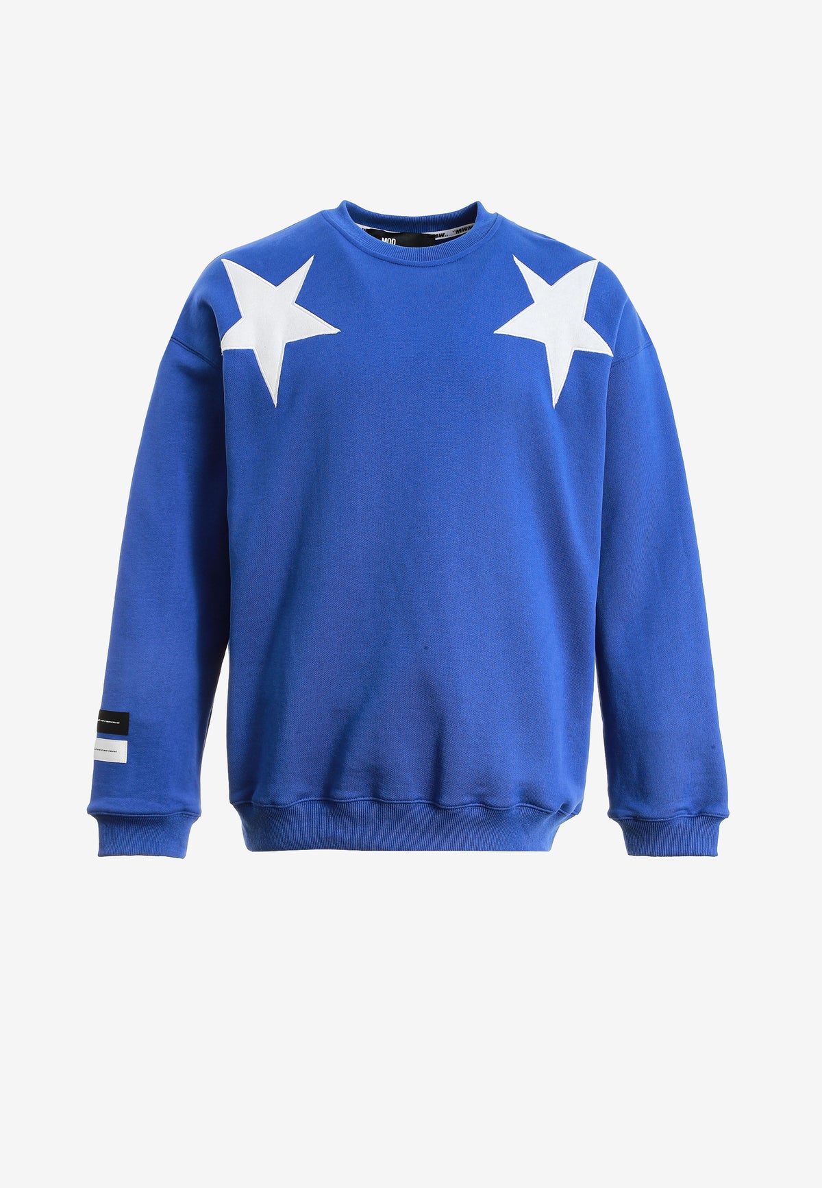 Sudadera de niño Wings de corte relajado con estrellas frontales y doble parche de alas en la espalda | MWM [PS_COLORS:BLUE]