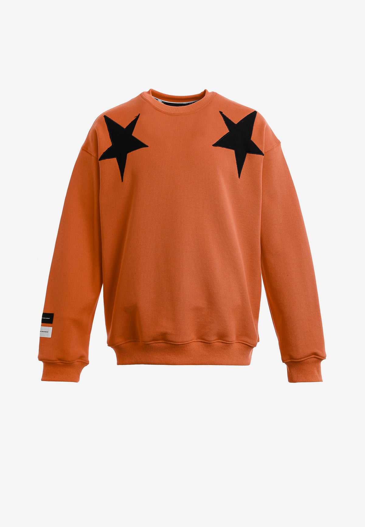 Sudadera de niño Wings de corte relajado con estrellas frontales y doble parche de alas en la espalda | MWM [PS_COLORS:ORANGE]