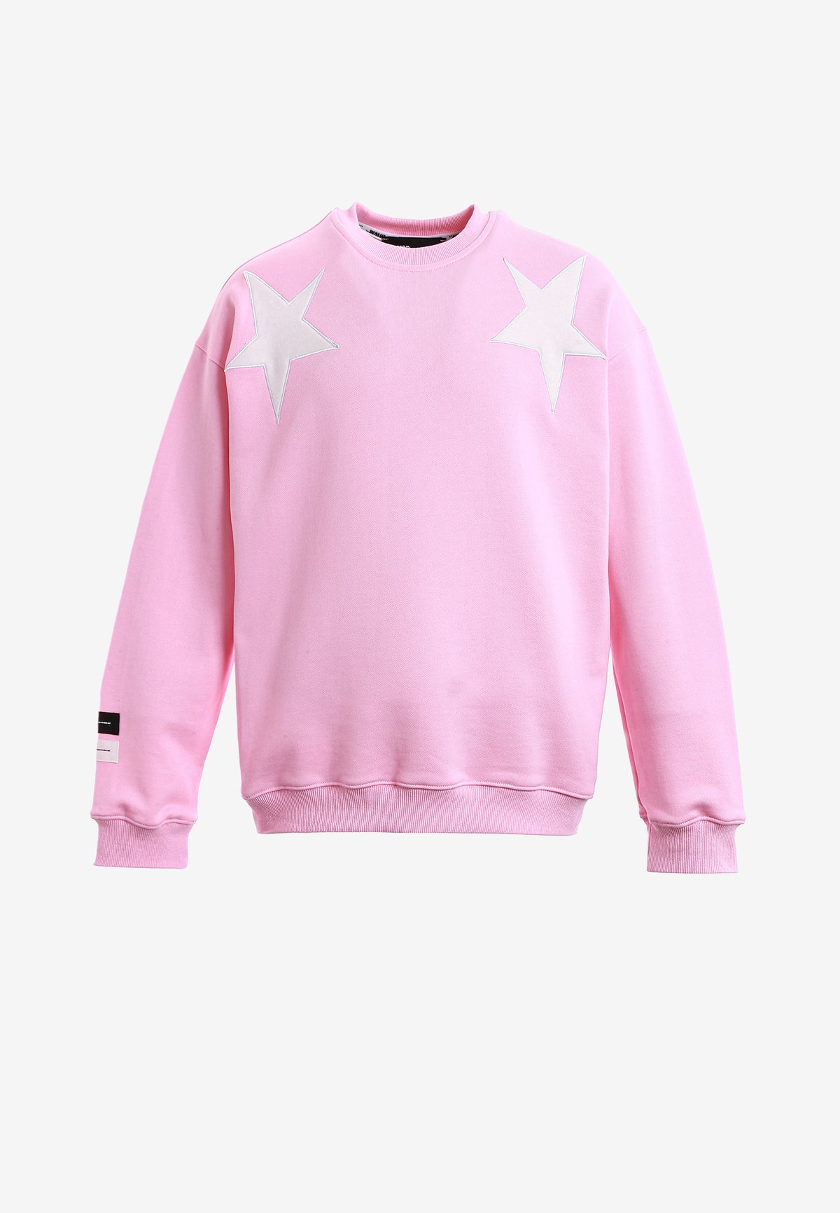 Sudadera de niño Wings de corte relajado con estrellas frontales y doble parche de alas en la espalda | MWM [PS_COLORS:PINK]