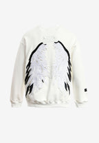 Sudadera de niño Wings de corte relajado con estrellas frontales y doble parche de alas en la espalda | MWM [PS_COLORS:UNASSIGNED]