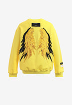 Sudadera de niño Wings de corte relajado con estrellas frontales y doble parche de alas en la espalda | MWM [PS_COLORS:UNASSIGNED]