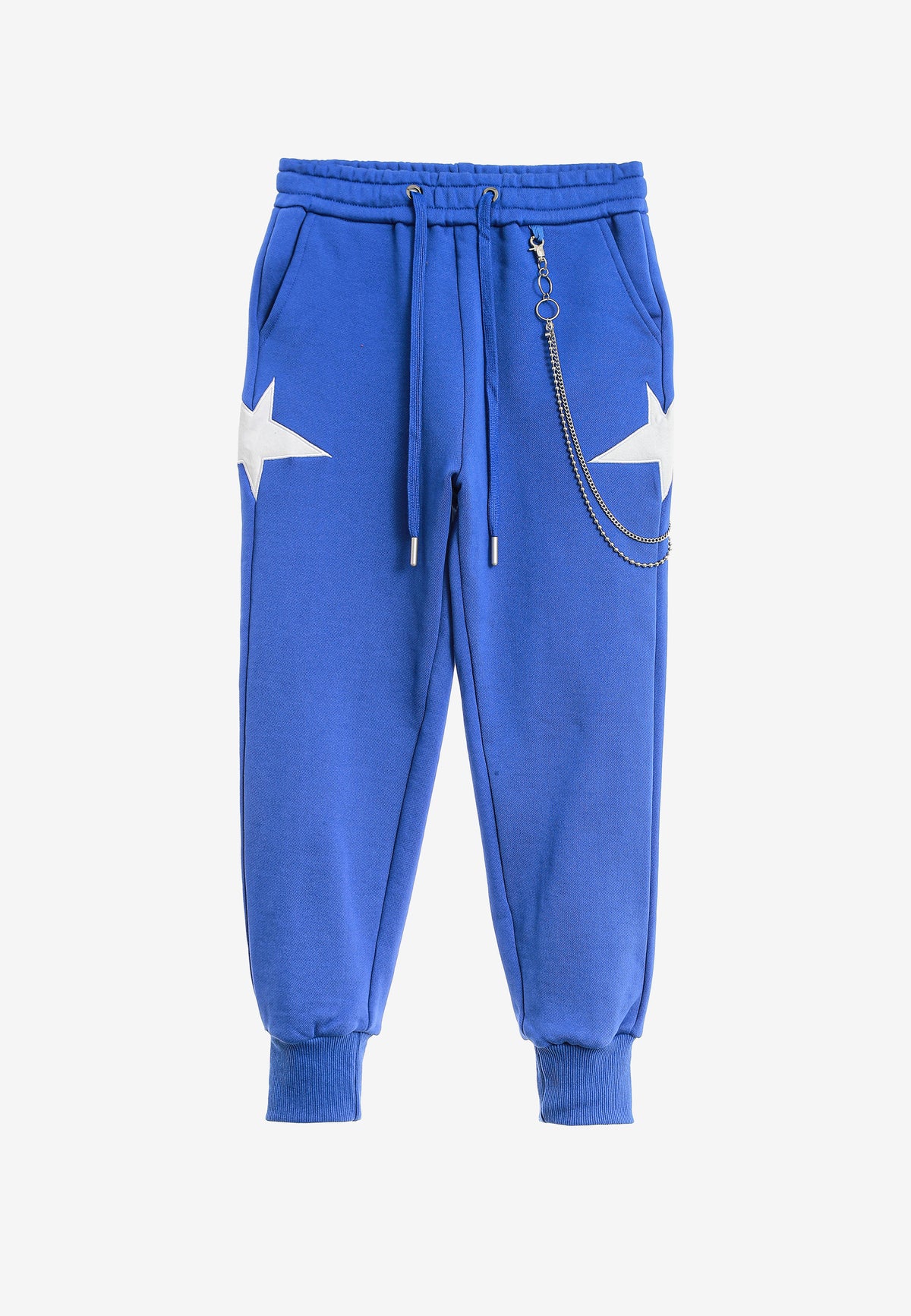 Pantalón jogger de niño Wings con parches de estrellas y cadena lateral | MWM [PS_COLORS:BLUE]