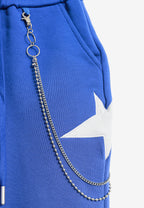 Pantalón jogger de niño Wings con parches de estrellas y cadena lateral | MWM [PS_COLORS:BLUE]