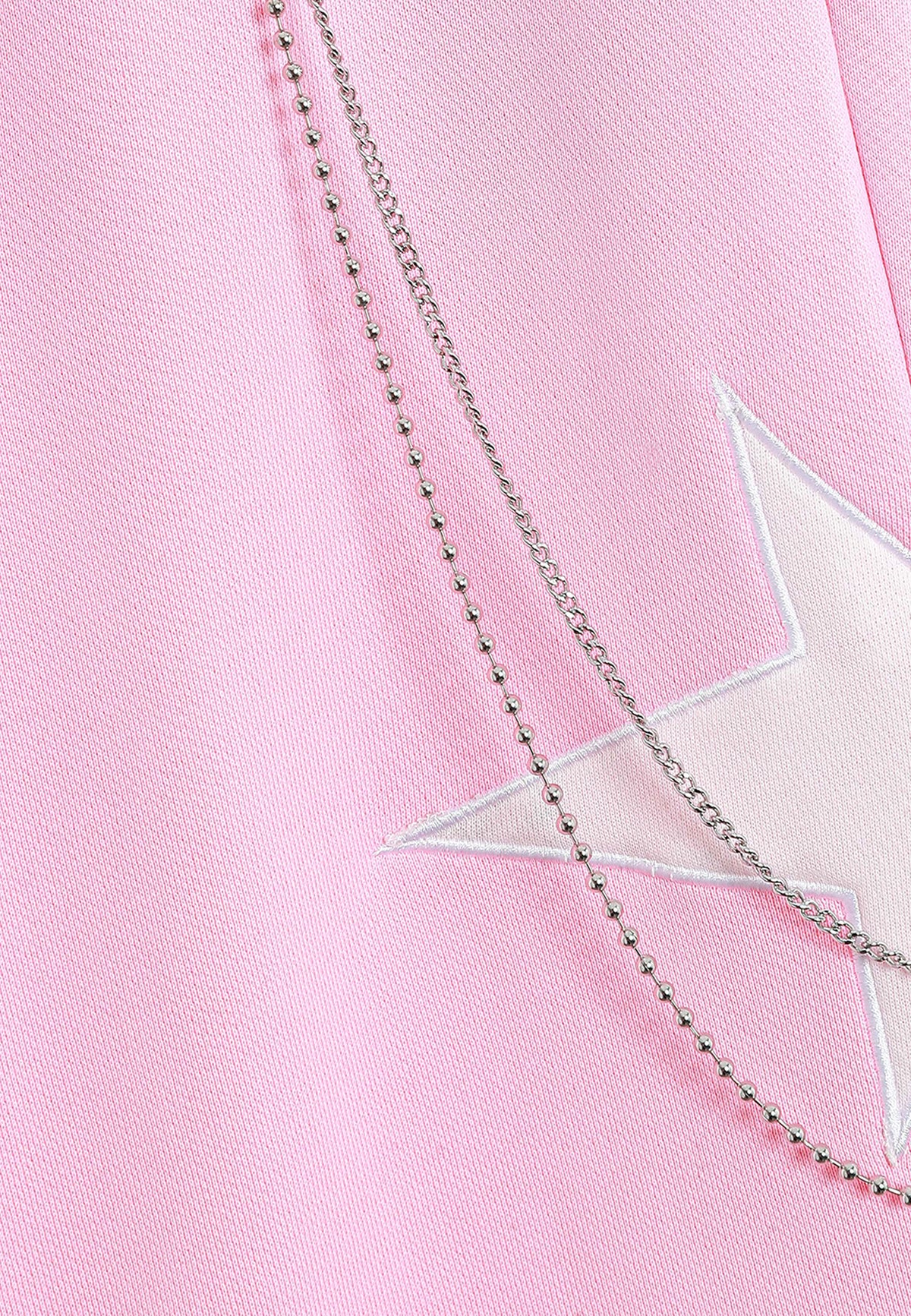 Pantalón jogger de niño Wings con parches de estrellas y cadena lateral | MWM [PS_COLORS:PINK]