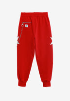 Pantalón jogger de niño Wings con parches de estrellas y cadena lateral | MWM [PS_COLORS:RED]