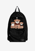 Mochila con osos Teddy y bolsillo frontal | MWM [PS_COLORS:BLACK]