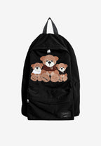 Mochila con osos Teddy y bolsillo frontal | MWM [PS_COLORS:BLACK]