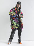 ANIMAL PRINT PUFFER PARKA