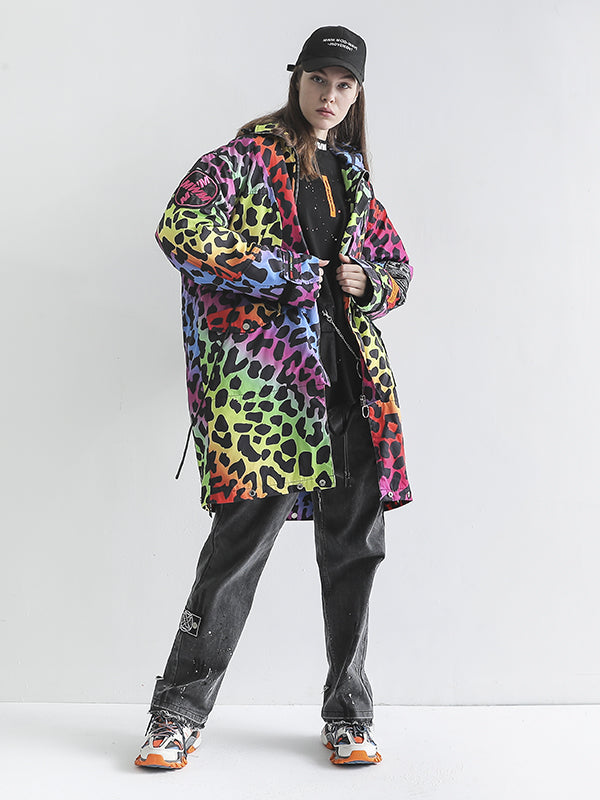 ANIMAL PRINT PUFFER PARKA