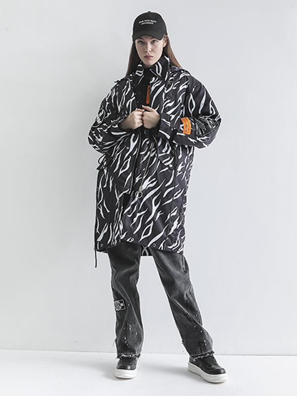ANIMAL PRINT PUFFER PARKA