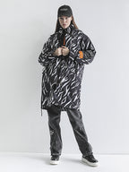 ANIMAL PRINT PUFFER PARKA