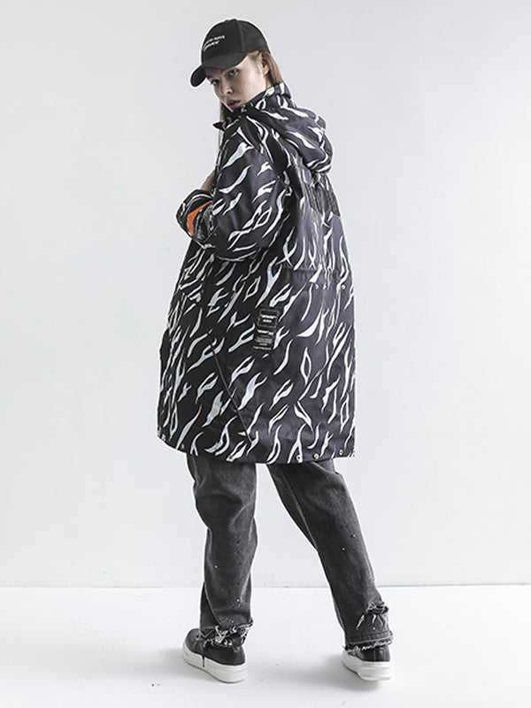 ANIMAL PRINT PUFFER PARKA