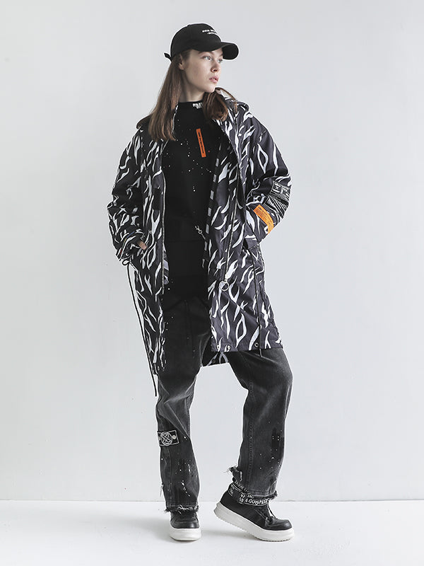 ANIMAL PRINT PUFFER PARKA