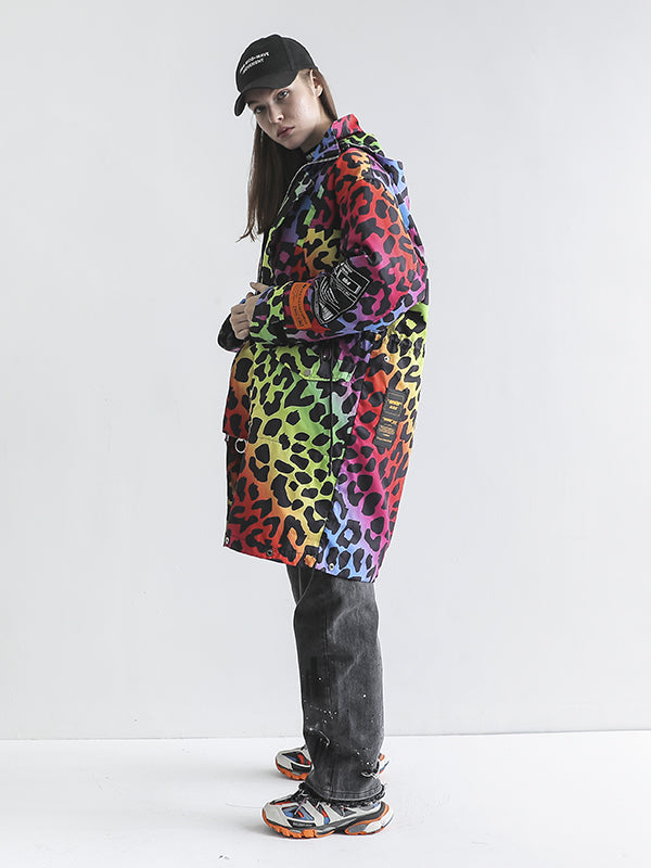 ANIMAL PRINT PUFFER PARKA