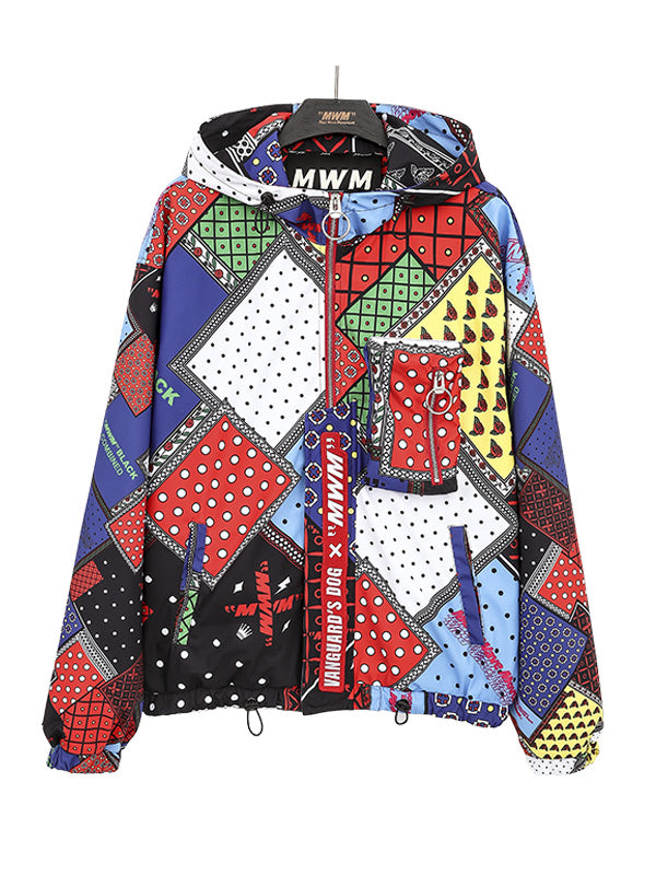 MULTI-COLORED HOODED JACKET