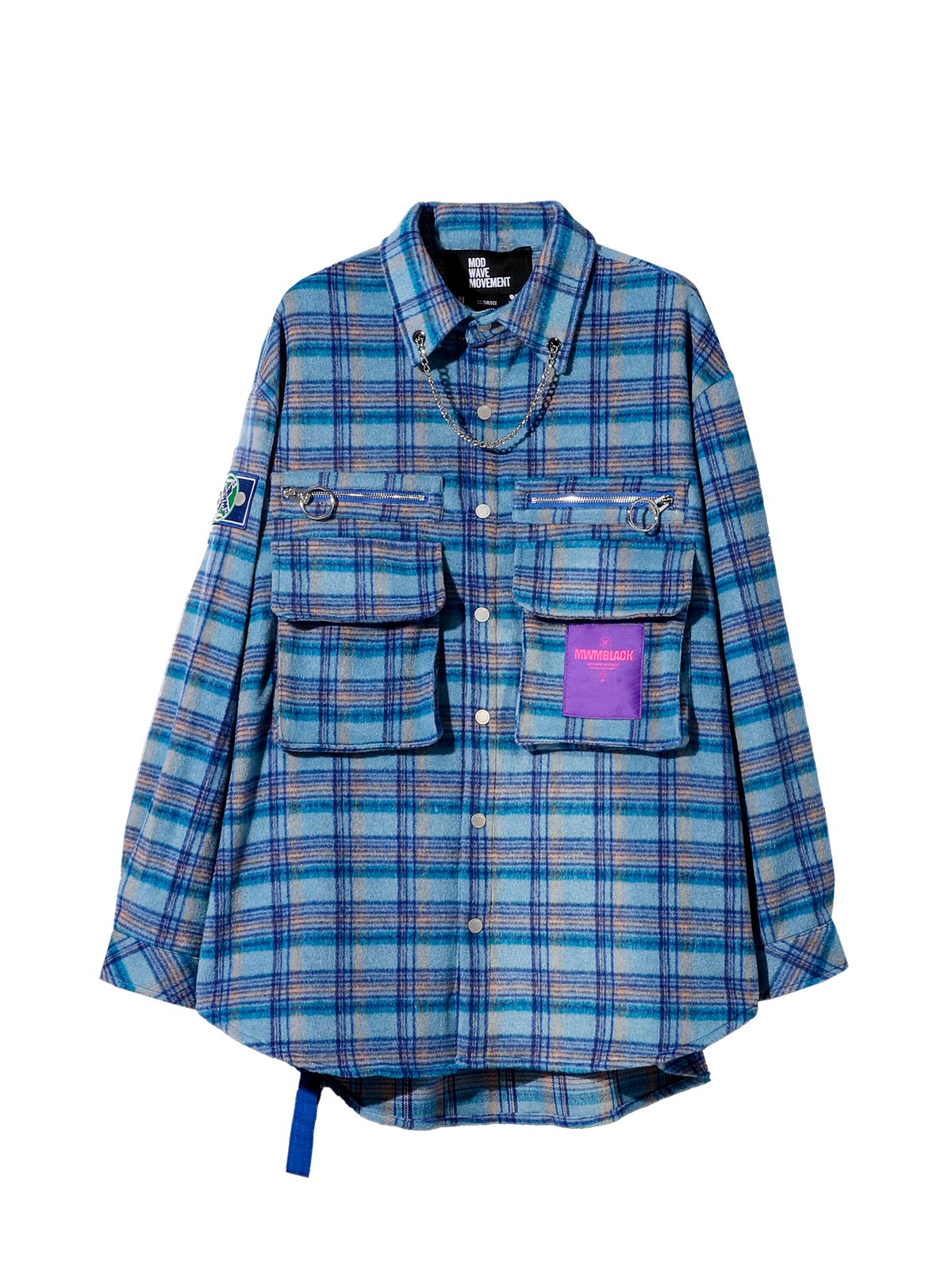 PLAID SHIRT WITH CHAIN