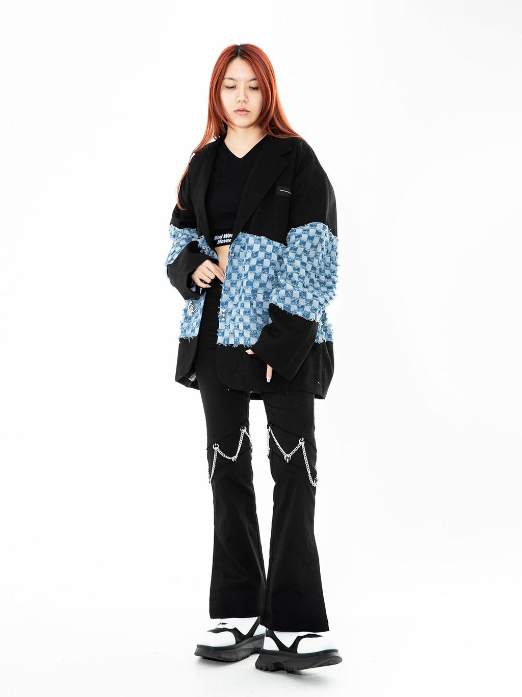 PLAID BLAZER JACKET