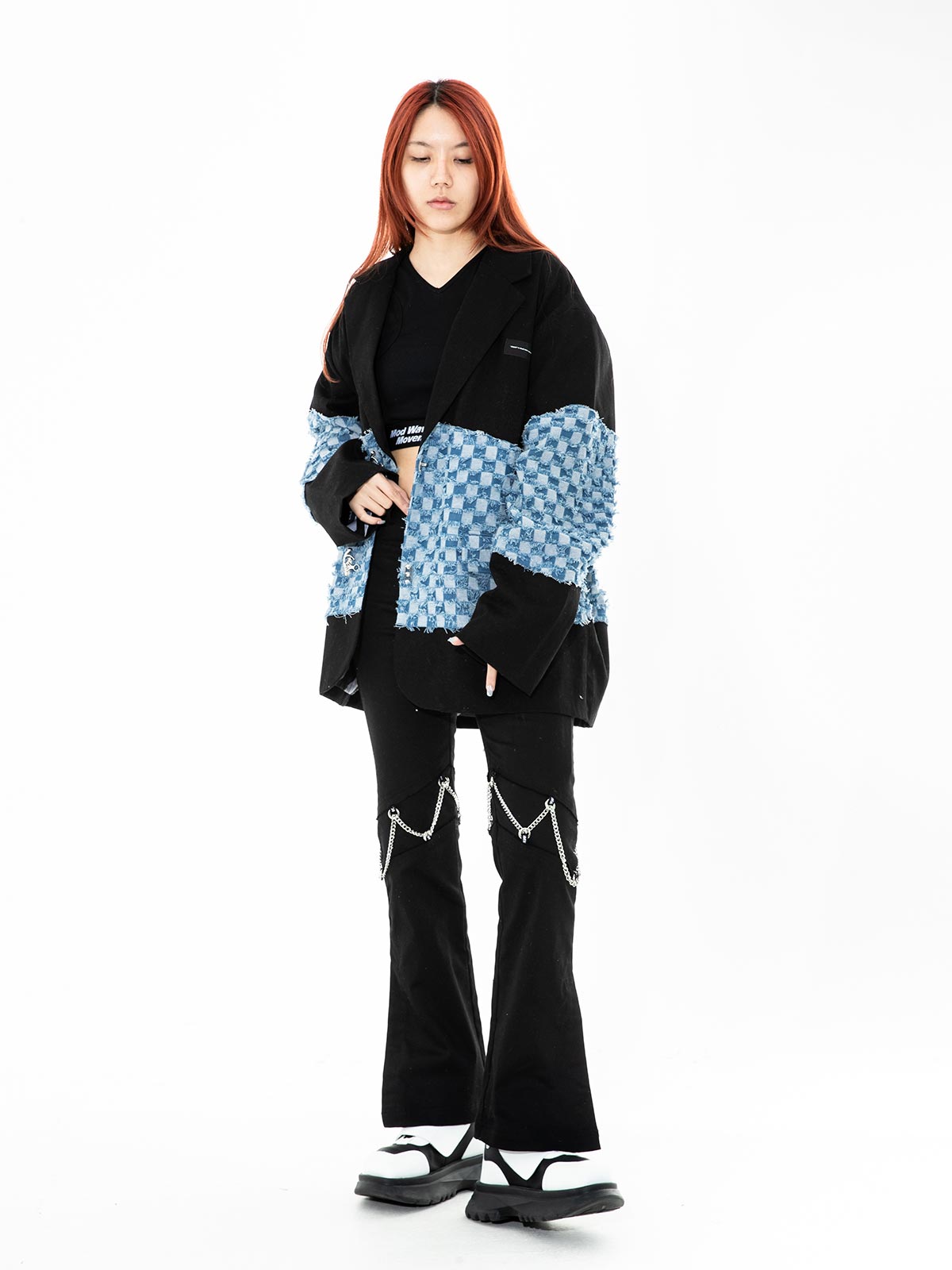 PLAID BLAZER JACKET