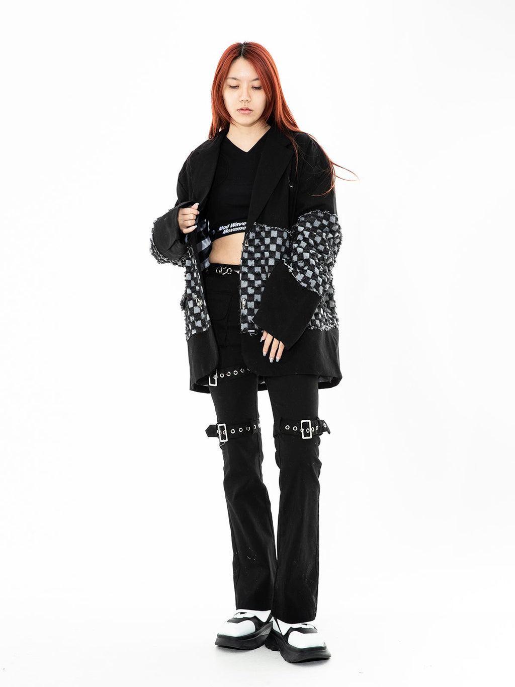 PLAID BLAZER JACKET
