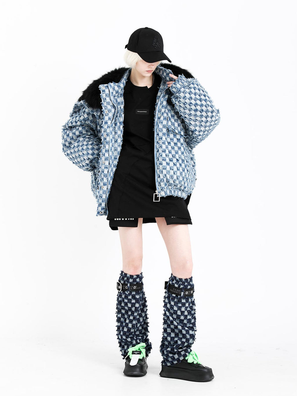 QUILTED DENIM COAT