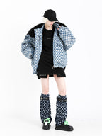QUILTED DENIM COAT