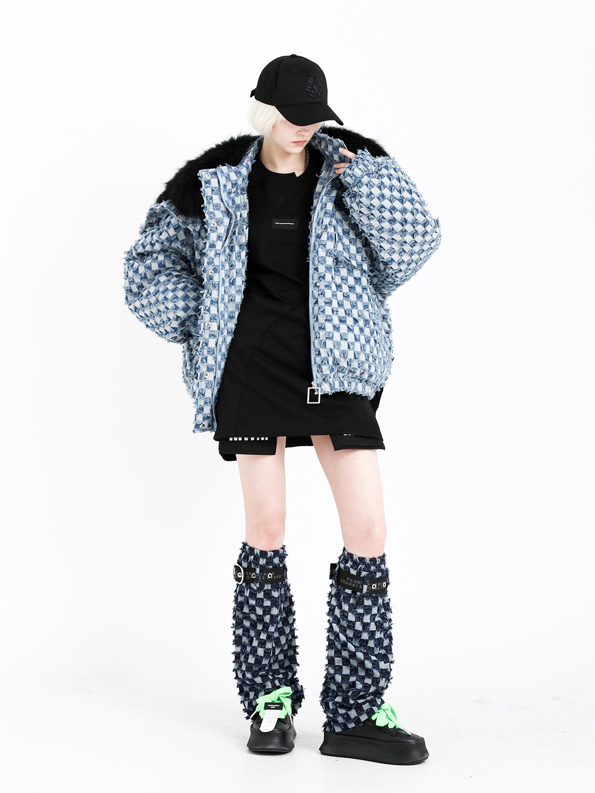 QUILTED DENIM COAT