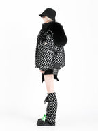 QUILTED DENIM COAT