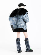 QUILTED DENIM COAT
