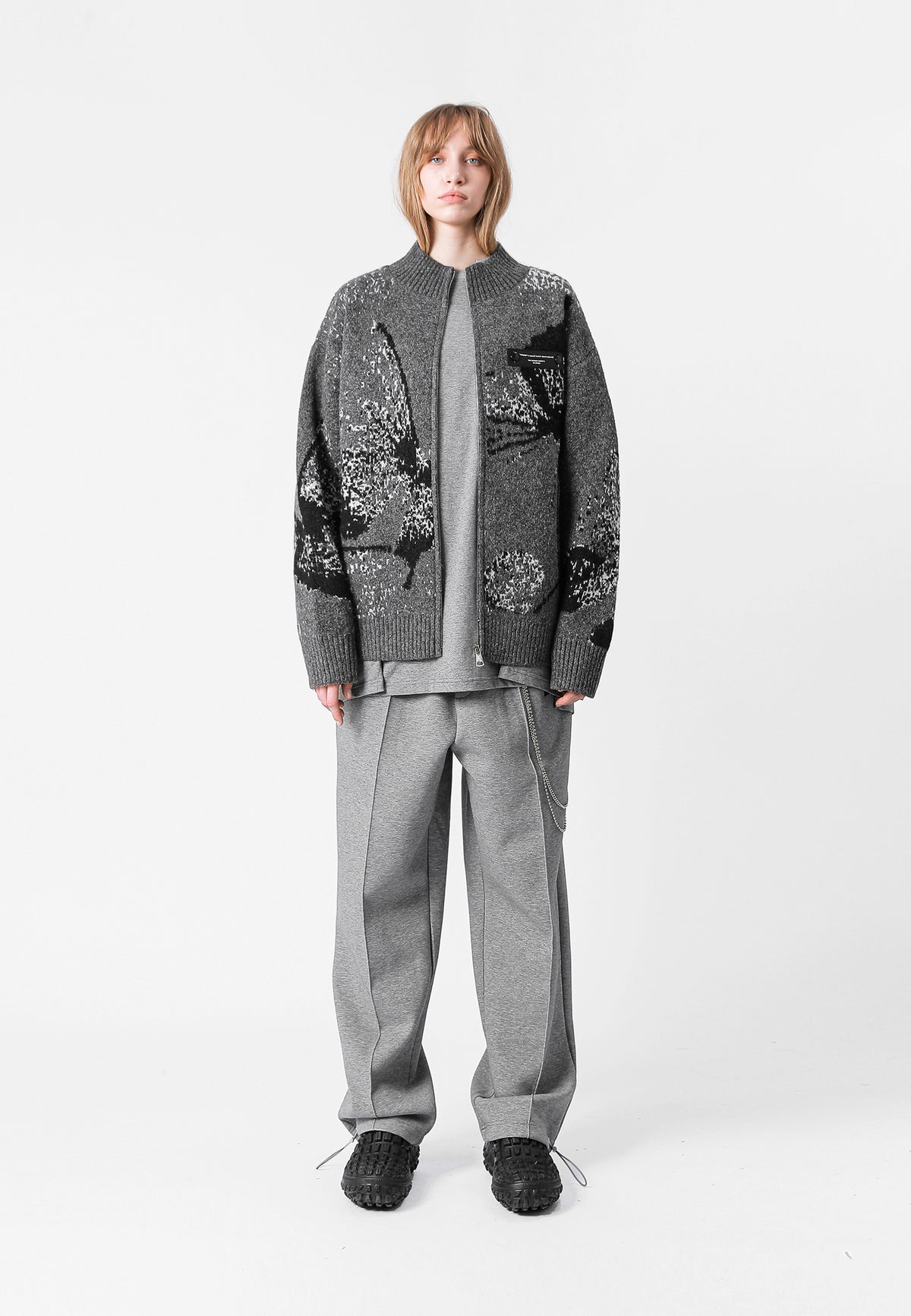 MWM KNITTED CARDIGAN WITH ZIPPER