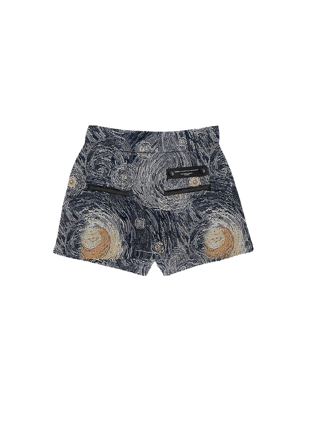 MWM DENIM SHORTS WITH LEATHER DETAIL