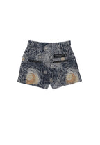 MWM DENIM SHORTS WITH LEATHER DETAIL