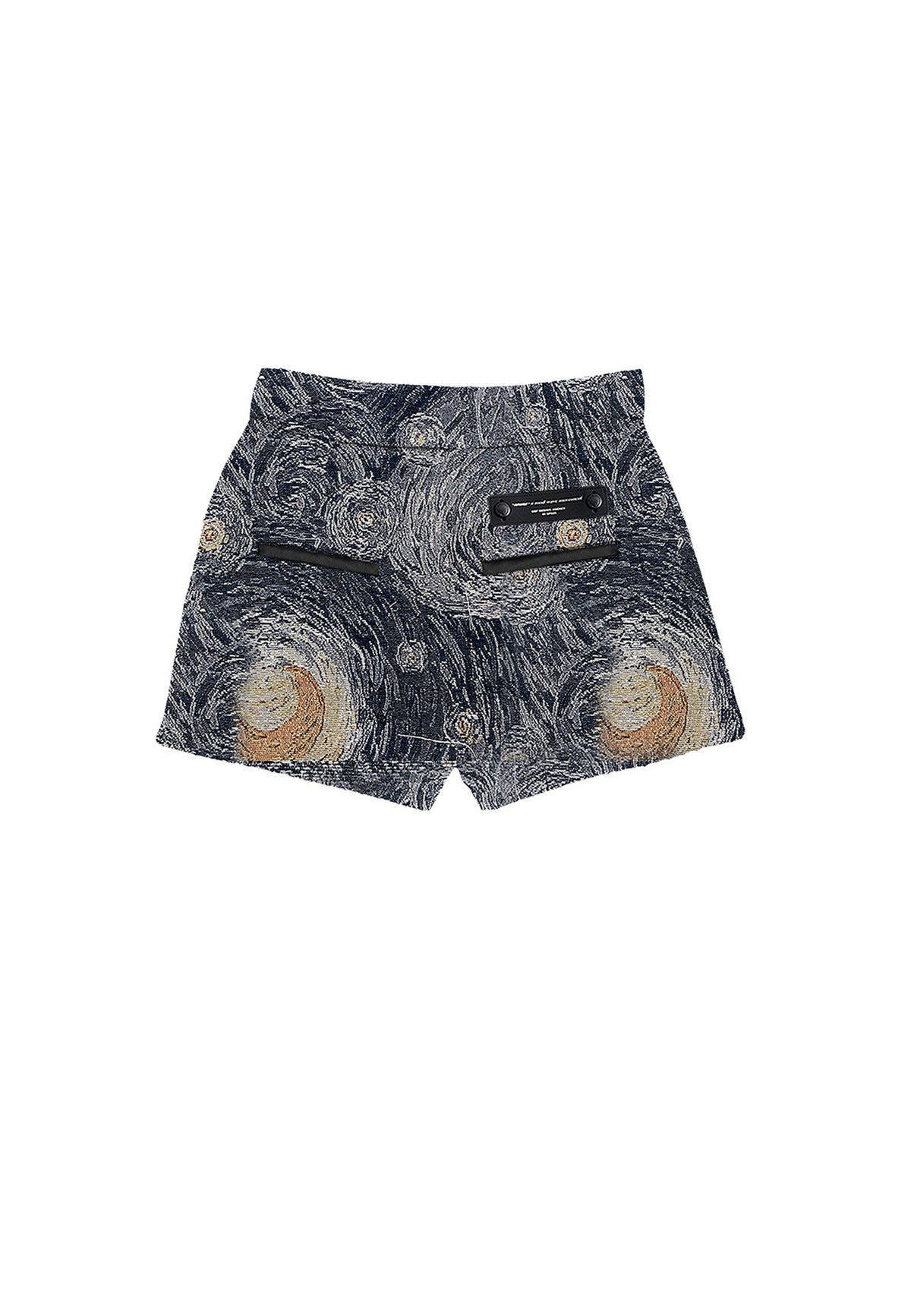 MWM DENIM SHORTS WITH LEATHER DETAIL
