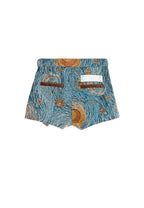 MWM DENIM SHORTS WITH LEATHER DETAIL
