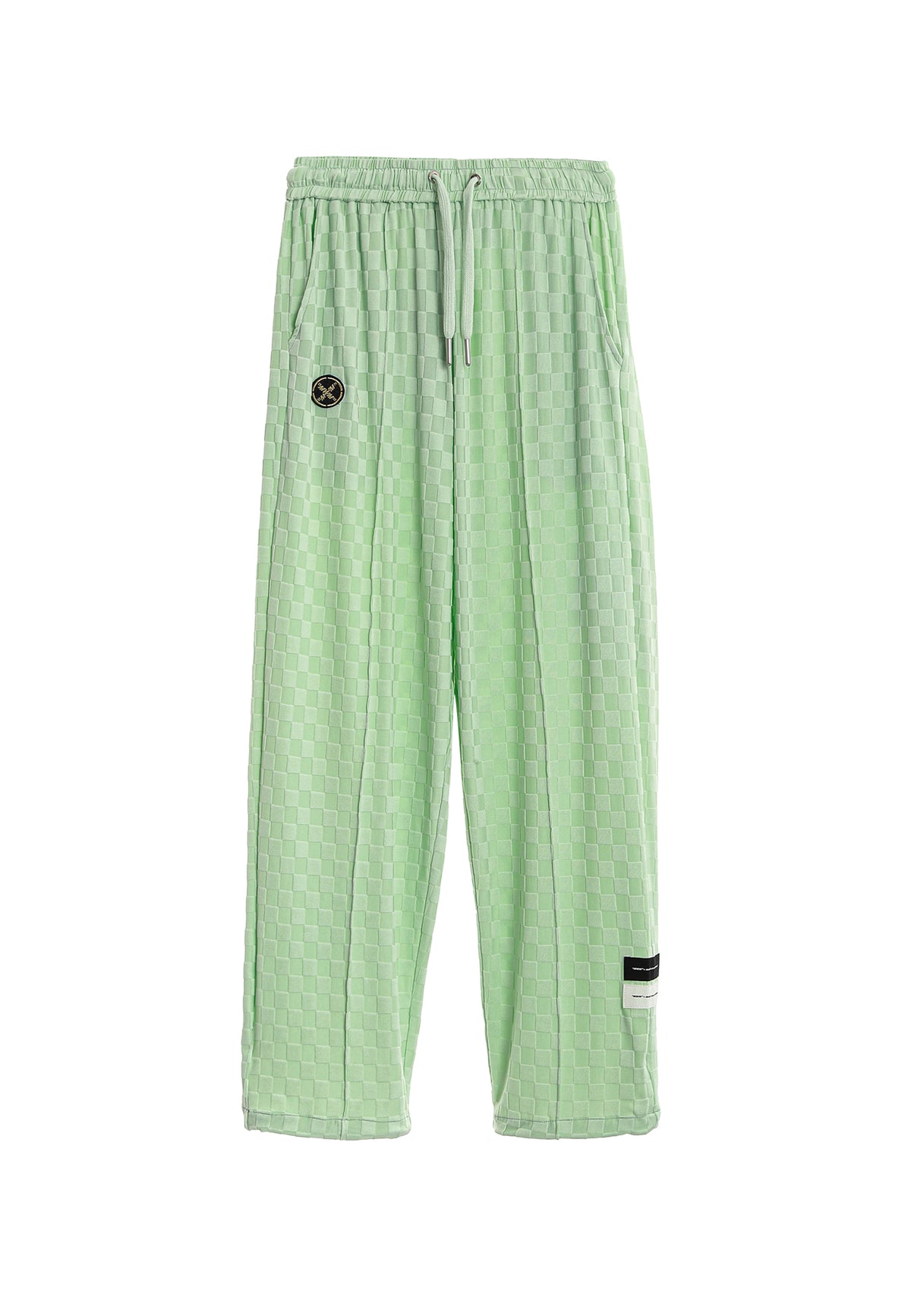 Pantalón de tejido suave con estampado de cuadros | MWM