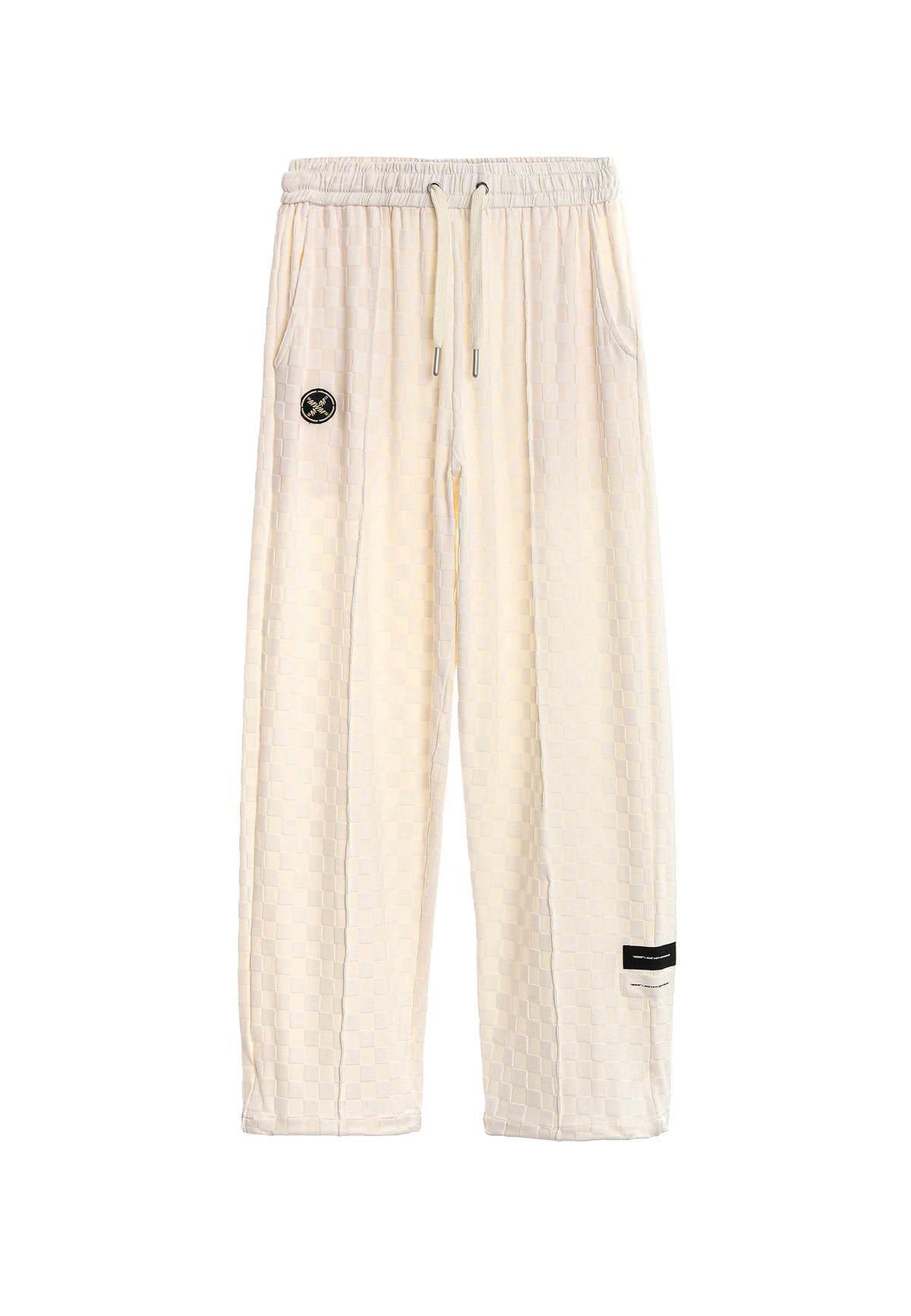 Pantalón de tejido suave con estampado de cuadros | MWM