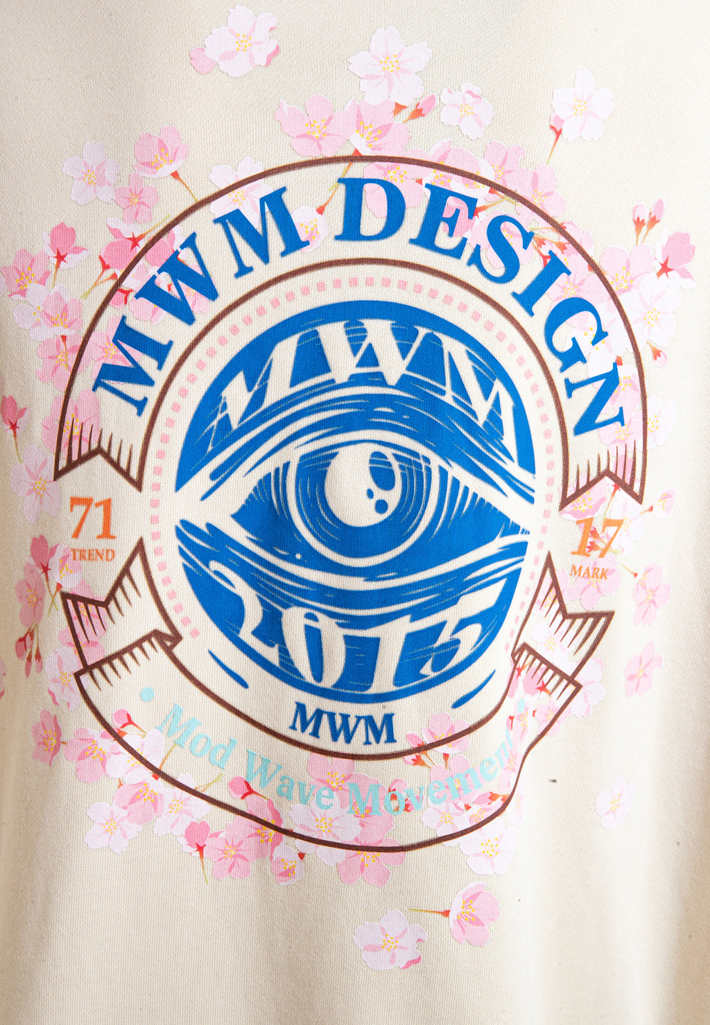 Sudadera con capucha con print de flor de almendro | MWM