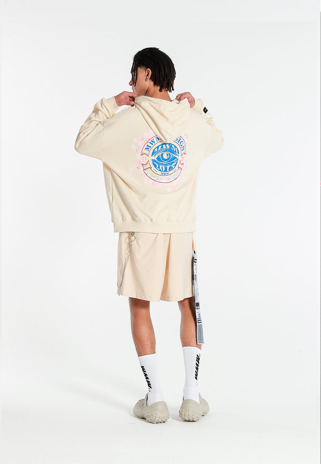 Sudadera con capucha con print de flor de almendro | MWM