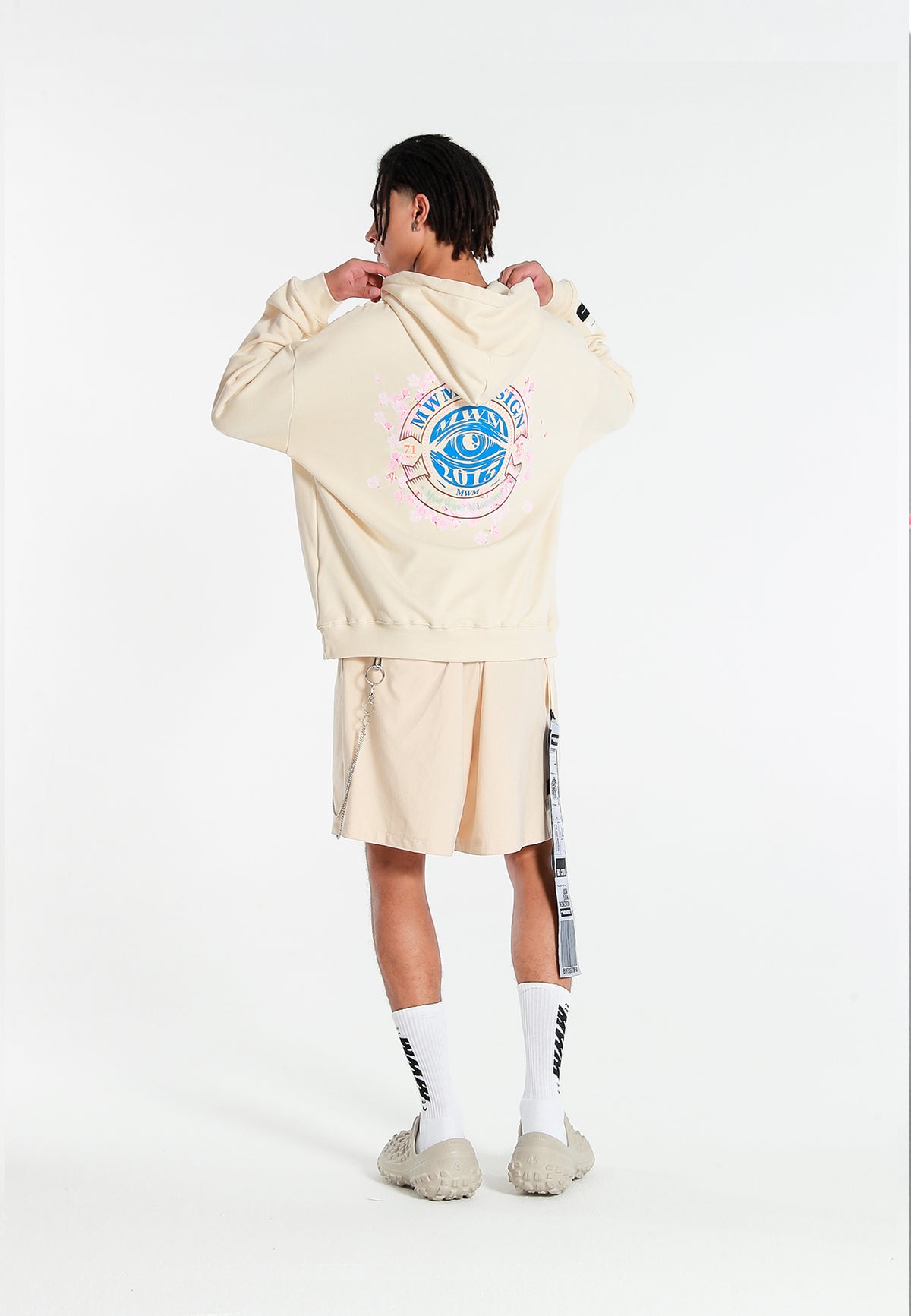 Sudadera con capucha con print de flor de almendro | MWM