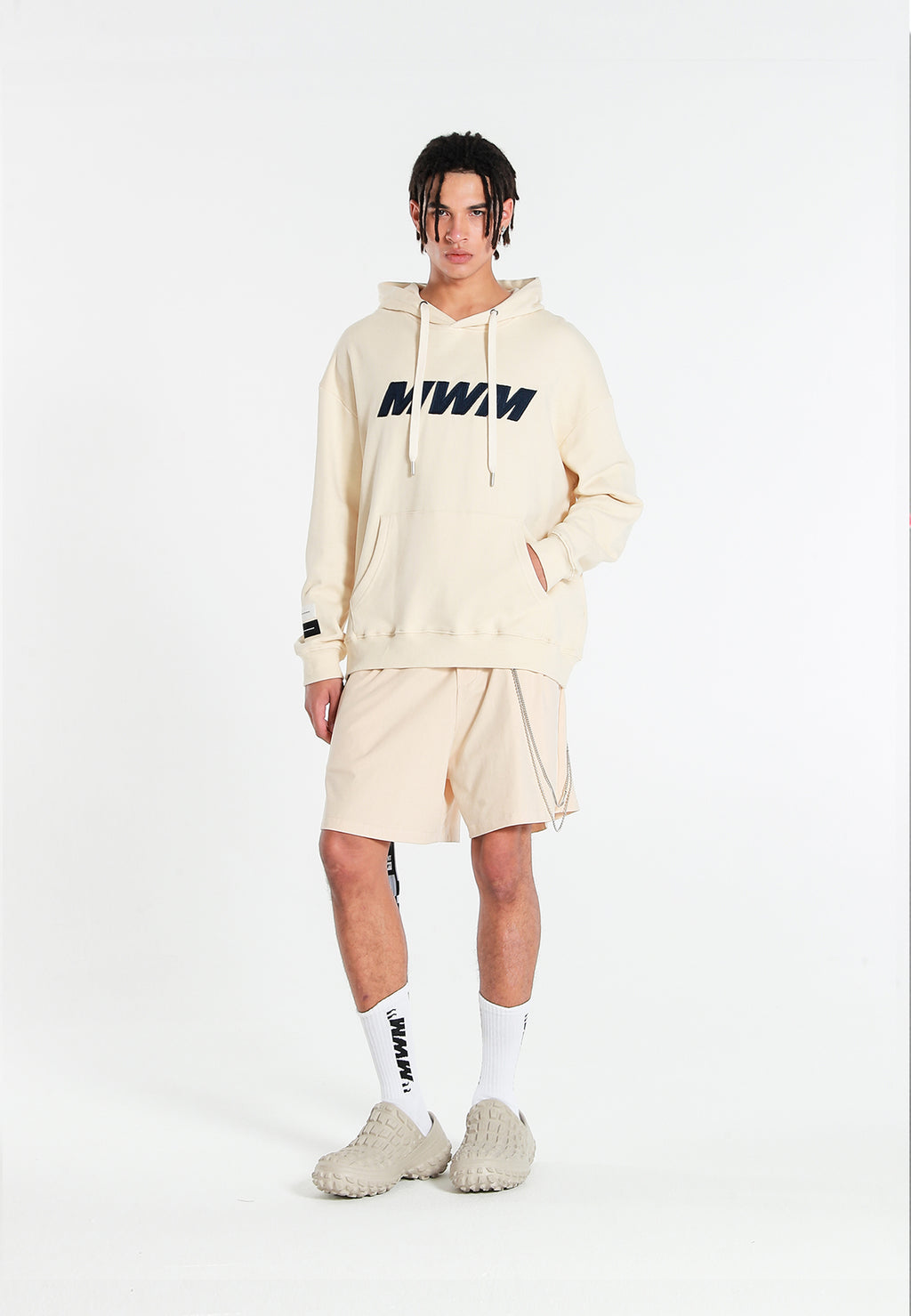 Sudadera con capucha con print de flor de almendro | MWM