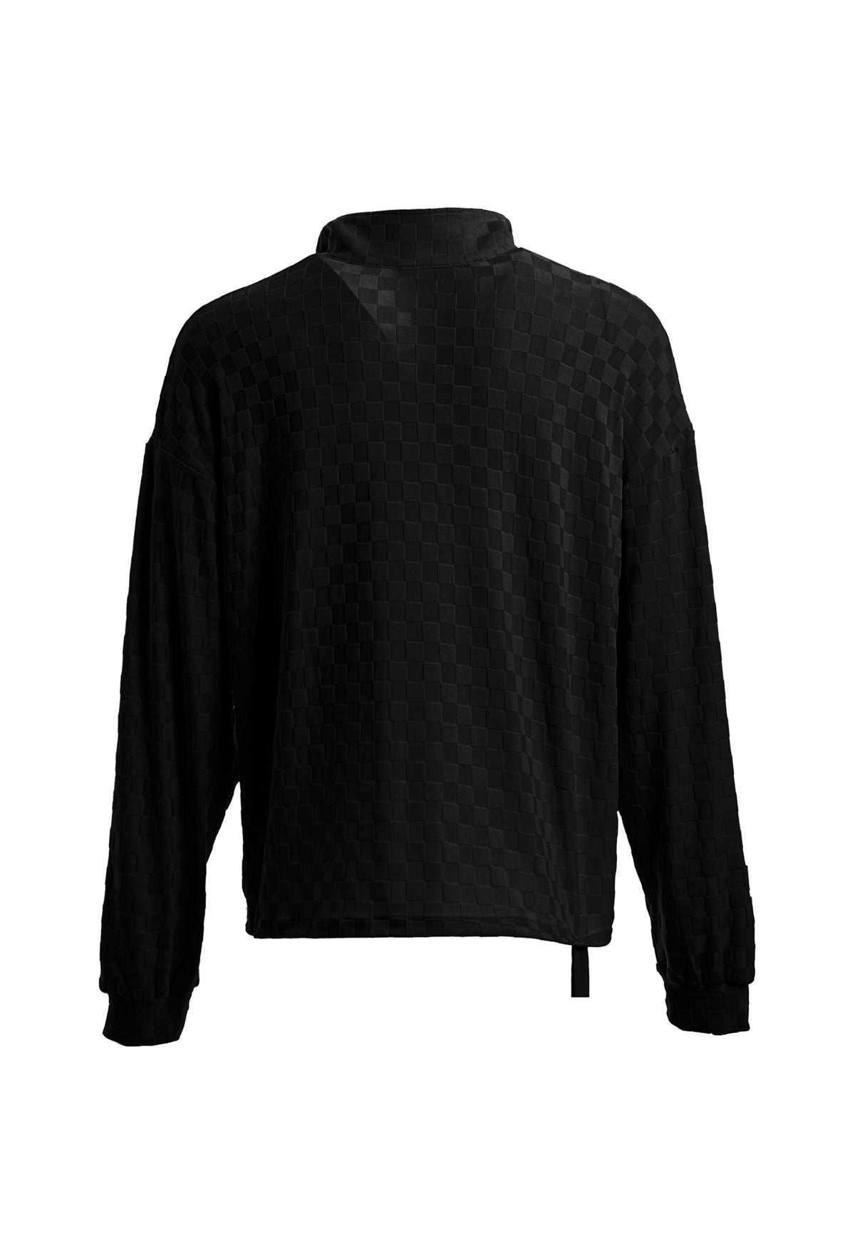 Chaqueta de media cremallera con textura de cuadros | MWM