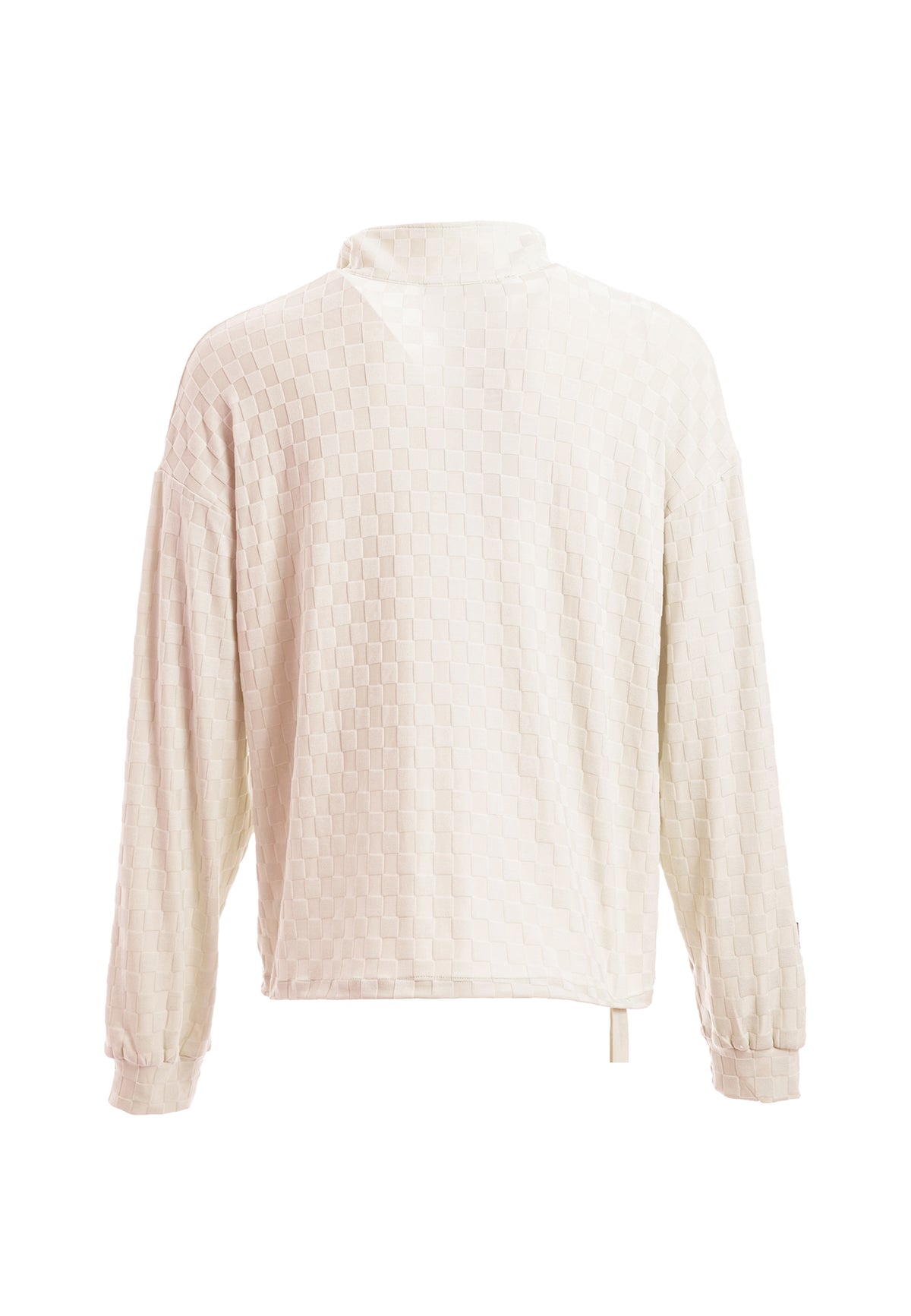 Chaqueta de media cremallera con textura de cuadros | MWM
